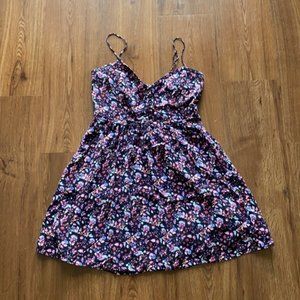 Express Floral spaghetti strap sun dress